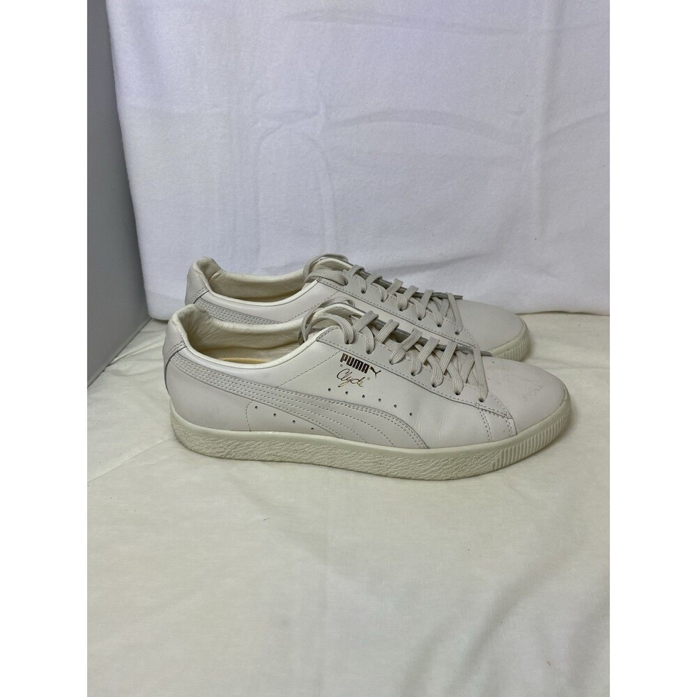Puma Clyde Og 75Y Prm Lace Up Women Sz 11 Off White Sneakers Casual Shoes - Picture 2 of 8